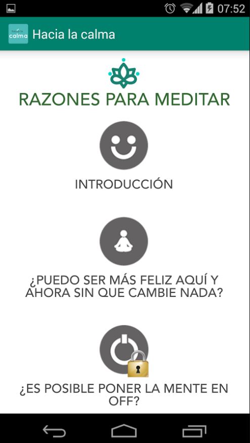 hacia la calma