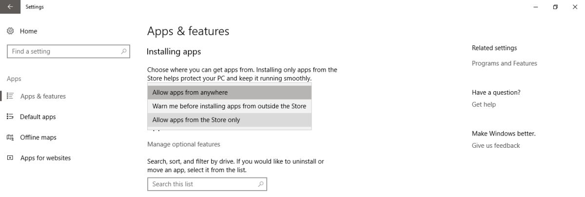 block-non-windows-store-apps