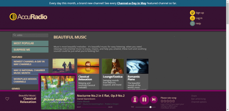 Descargar y escuchar música - AccuRadio
