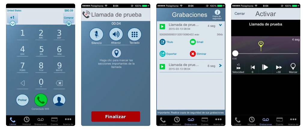 grabar llamadas desde iPhone