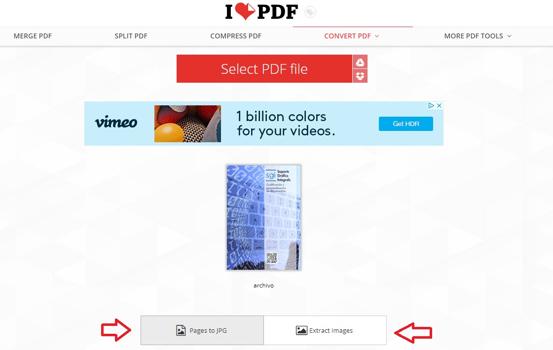 Cómo convertir un documento PDF a JPG