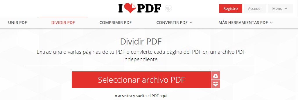 Cómo dividir un archivo PDF