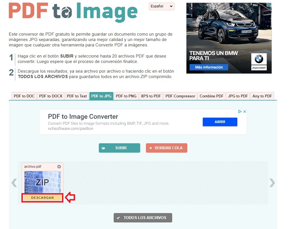 Cómo convertir un documento PDF a JPG