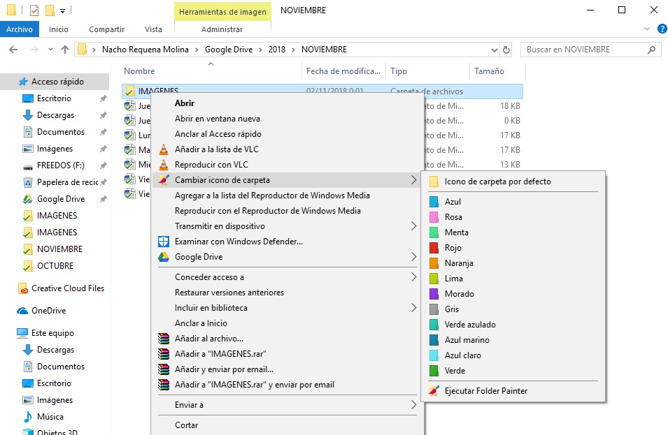 Windows 10: cómo cambiar el color de las carpetas