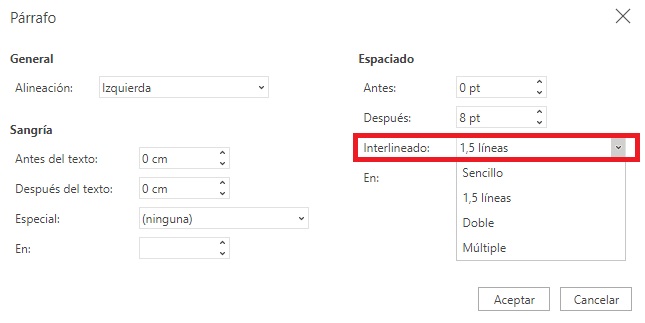 Cómo cambiar el interlineado en Word
