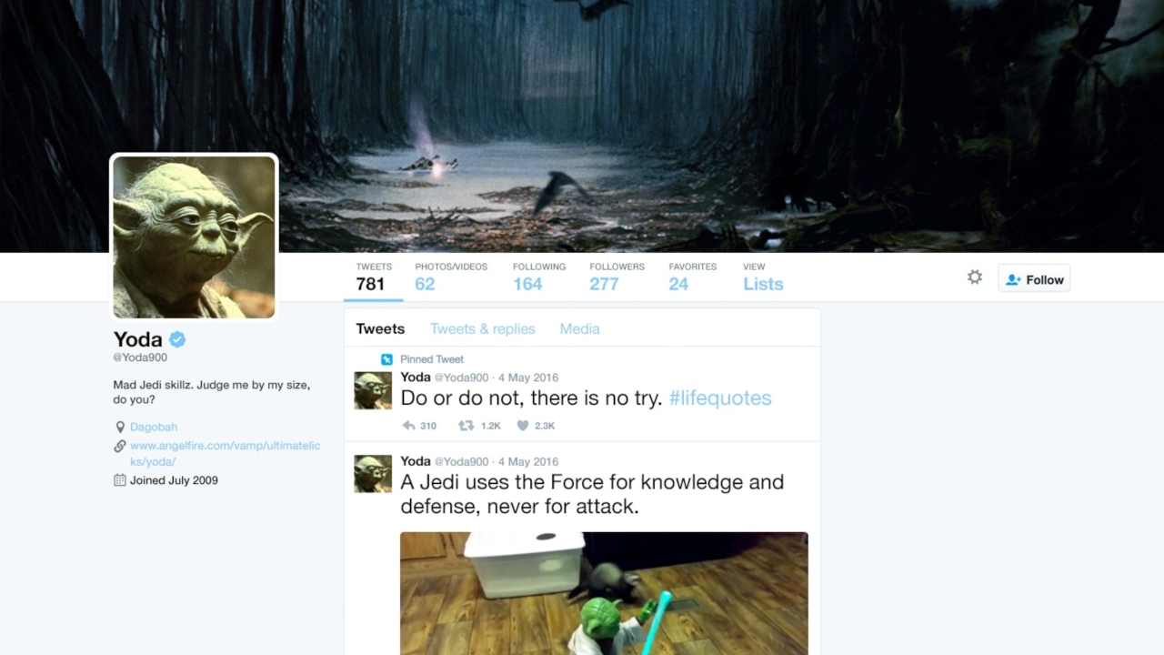 Así serían los perfiles de los personajes de Star Wars si usaran las redes sociales