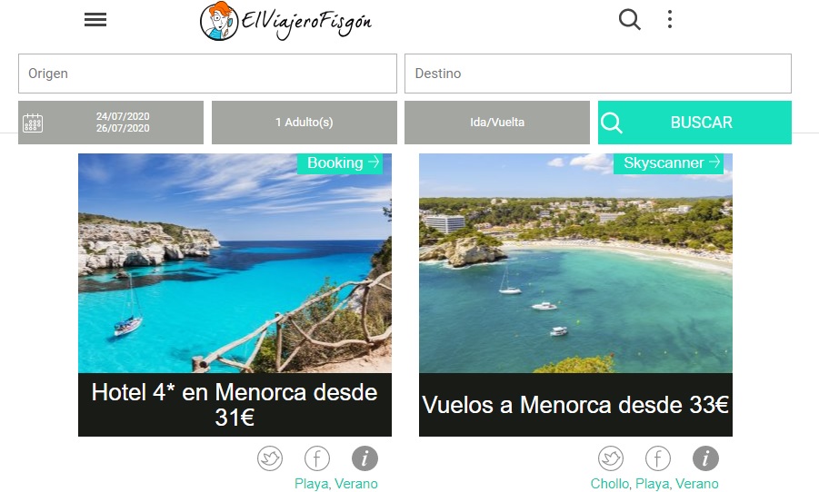 Web de El Viajero Fisgón