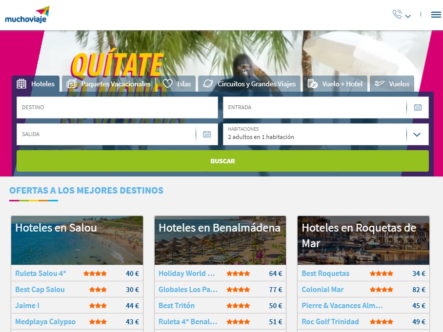 Web de Muchoviaje