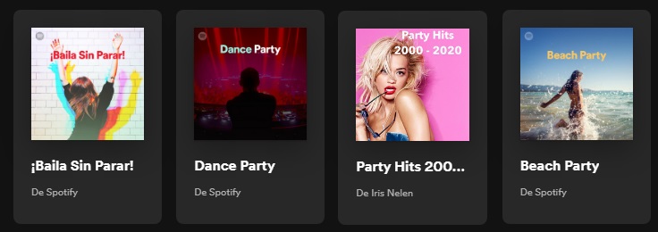 Playlist de fiesta en Spotify