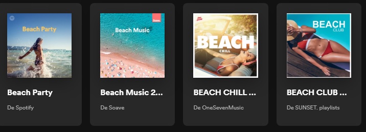 Playlist de playas en Spotify