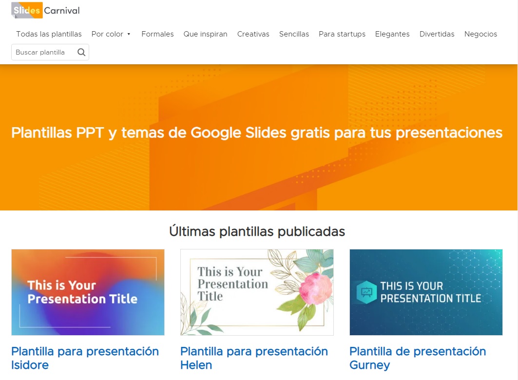 Home de SlidesCarnival