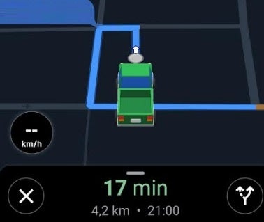 Icono de coche en Google Maps
