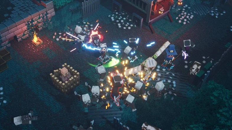 Lucha en Minecraft Dungeons