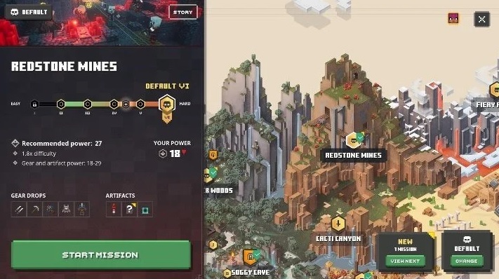 Mapa de Minecraft Dungeons