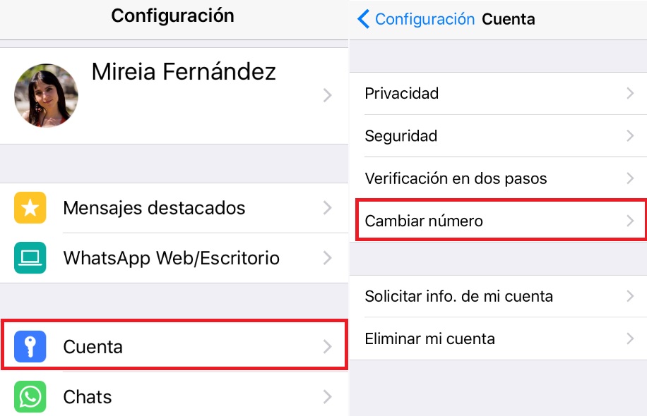 Cómo cambiar tu número de teléfono de WhatsApp