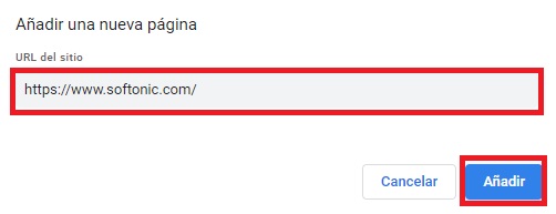 Cambiar la página de inicio de Chrome