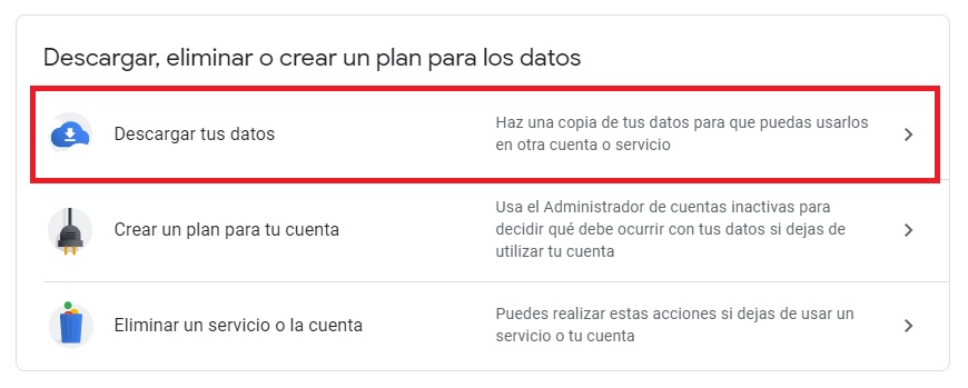 Google Drive: Cómo crear y descargar una copia de seguridad