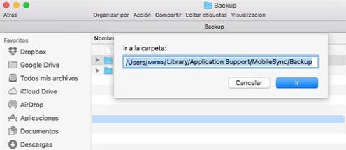 Dónde se guardan las copias de seguridad de iTunes