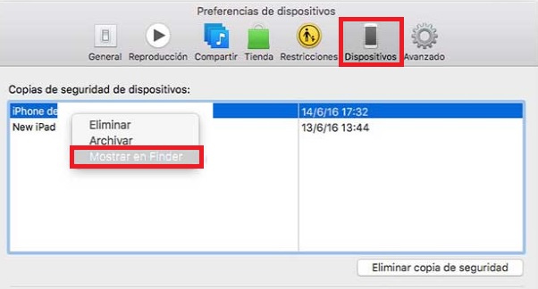 Dónde se guardan las copias de seguridad de iTunes