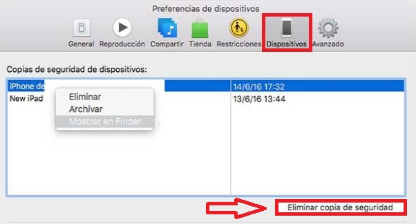 Dónde se guardan las copias de seguridad de iTunes