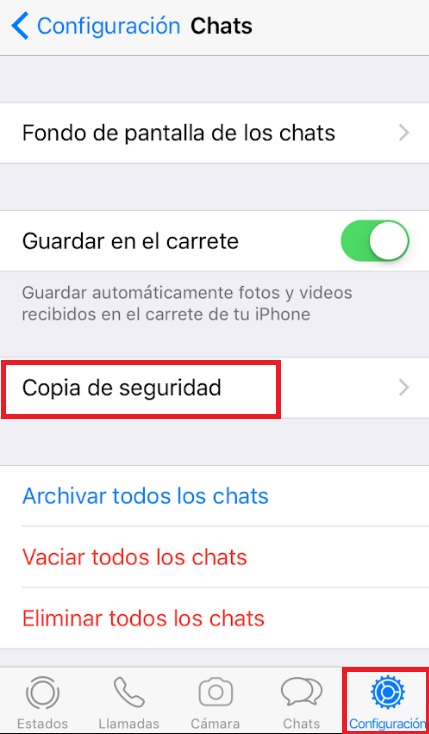 Cómo crear una copia de seguridad en WhatsApp