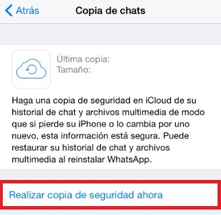 Cómo crear una copia de seguridad en WhatsApp