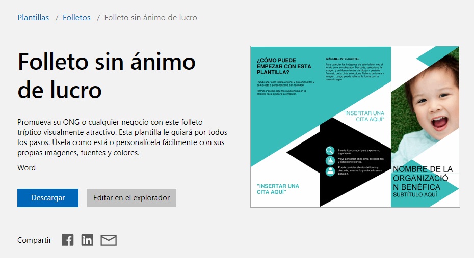 Descargar una plantilla de Word