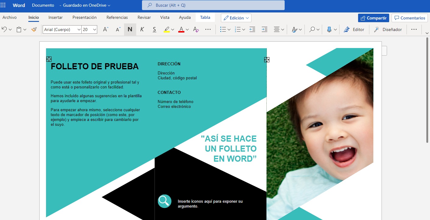 Crear folleto en Word