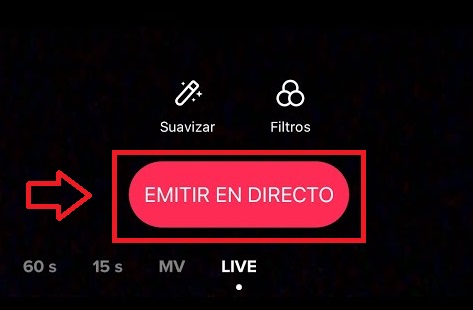 Emitir en directo en Tik Tok