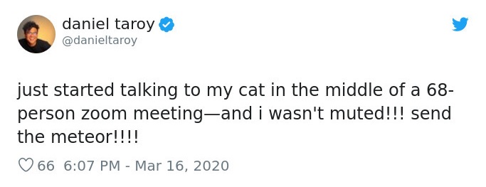 Tweet acerca de un Zoom fail