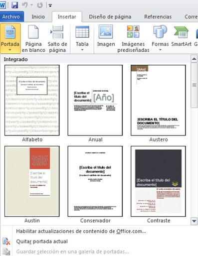 Word: Cómo crear portadas para tus documentos
