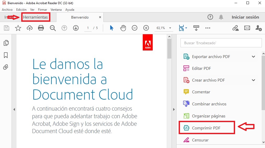 Cómo reducir el tamaño de un PDF