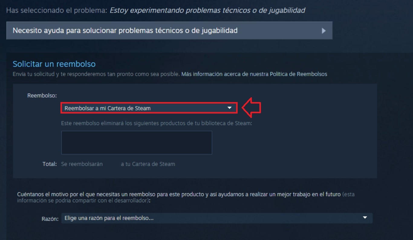 Cómo devolver un juego en Steam y solicitar un reembolso