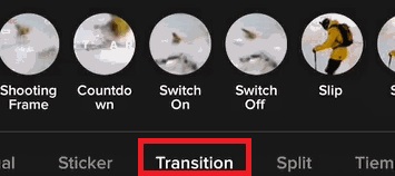 Transiciones en Tik Tok