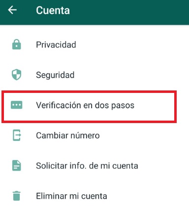 Verificación en dos pasos de WhatsApp