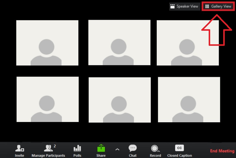 Activar la vista de galería en Zoom