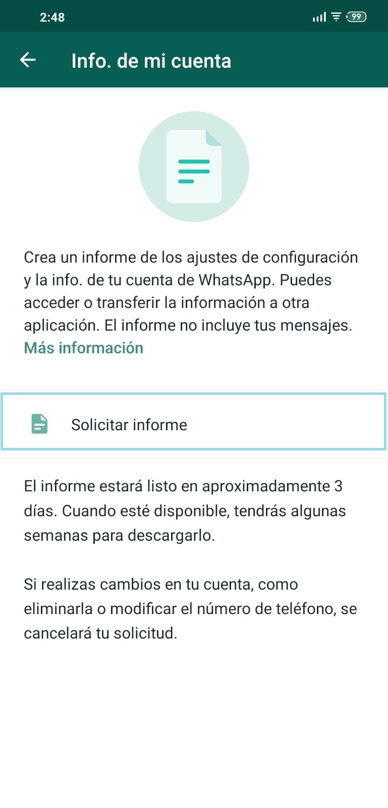 Cómo averiguar lo que WhatsApp sabe de ti
