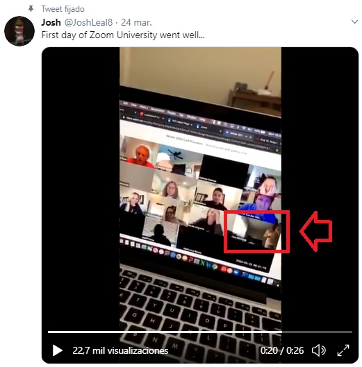 Joven desnudo en una videollamada