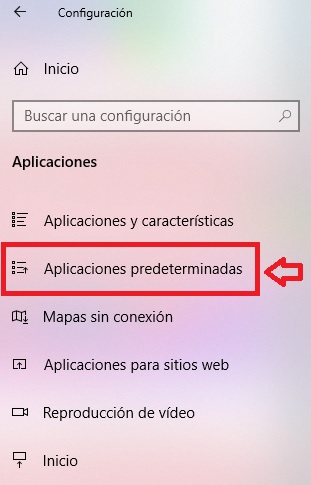 Aplicaciones predeterminadas de Windows 10