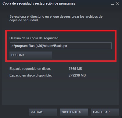 Dónde guardar datos de Steam