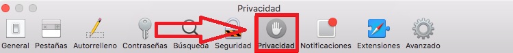 Privacidad en Safari
