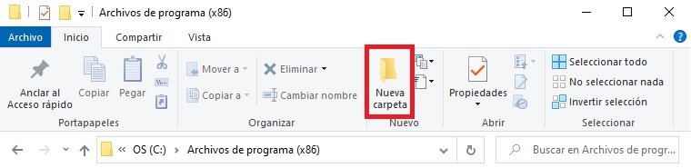 Cómo crear una nueva carpeta
