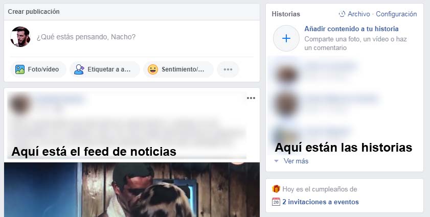 Facebook: diferencias entre el feed de noticias y las historias