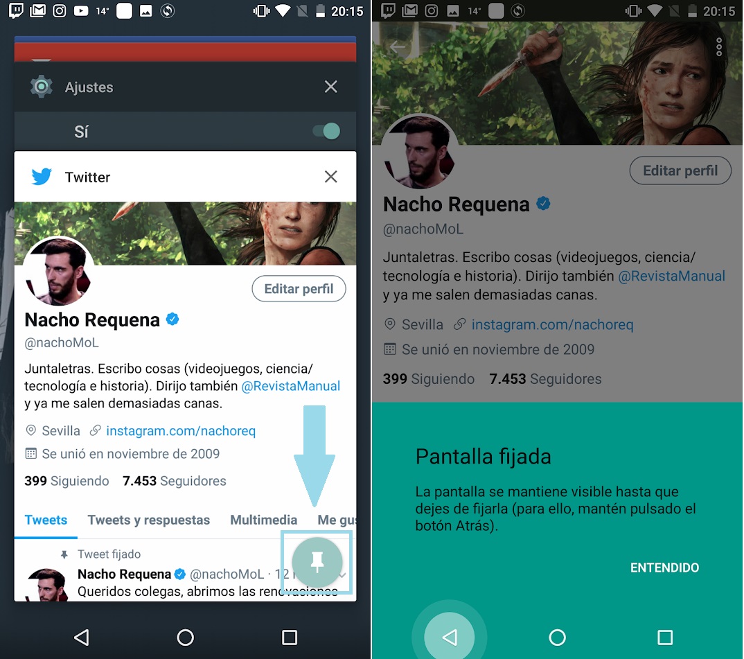 Truco Android: cómo fijar la pantalla para que no te cotilleen