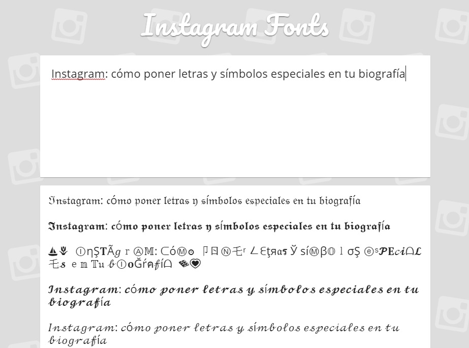 Instagram: cómo poner letras y símbolos especiales en tu biografía