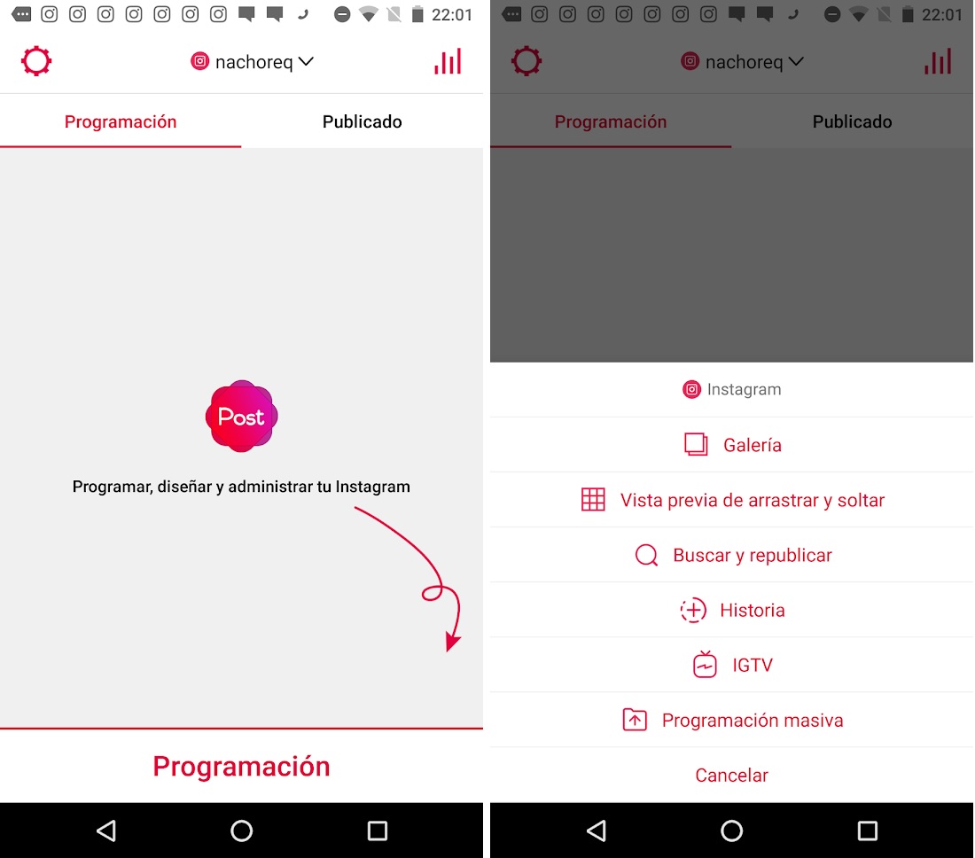 Cómo programar publicaciones en Instagram