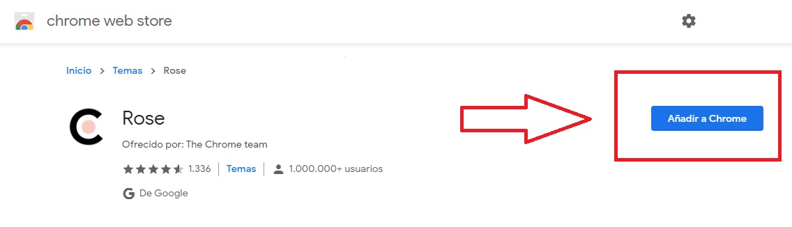 Añadir tema a Chrome