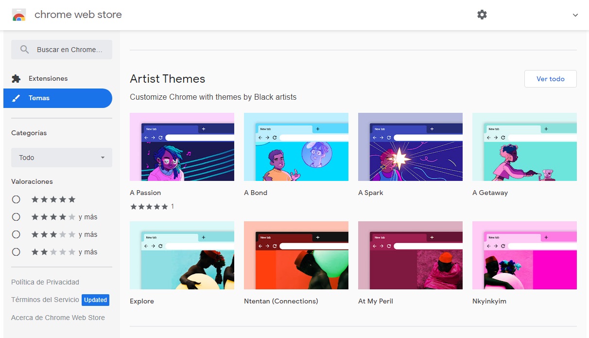 Temas para Google Chrome