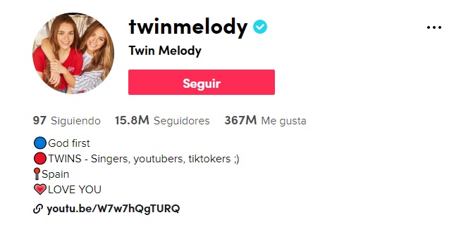 Twin Melody en Tik Tok