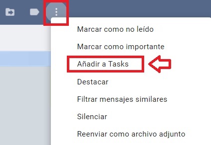 Cómo añadir un email a Google Tasks